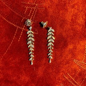 Swarovski drop earrings.